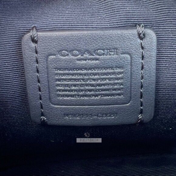 Coach Plaid Mini Dempsey Camera Bag In Signature Jacquard With Coach Patch - Picture 8 of 10